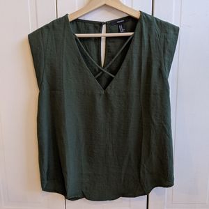 Green Sleeveless Shirt